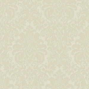 Betina Light Yellow Damask Wallpaper by Sirpi