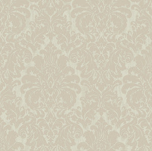 Betina Cream Damask Wallpaper by Sirpi