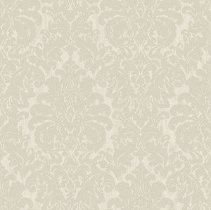 Betina White Damask Wallpaper by Sirpi