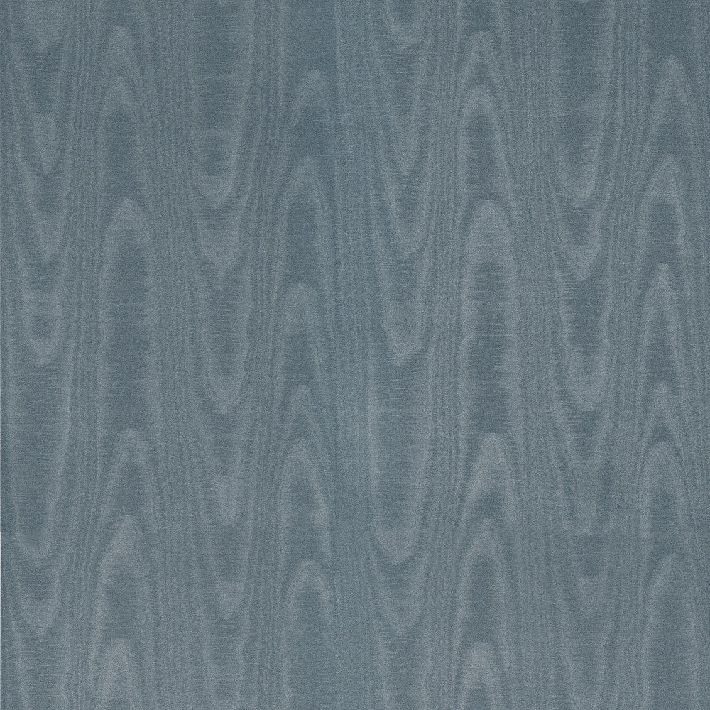 Angelina Denim Moire Wallpaper by Sirpi Italian Silk Covers about 57.5 square feet 20.9-in by 33-ft long roll Unpasted 20.9 - Fabric Carolina -