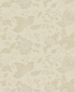 Vittoria Cream Floral Wallpaper by Sirpi
