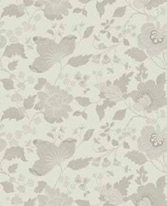 Vittoria White Floral Wallpaper by Sirpi