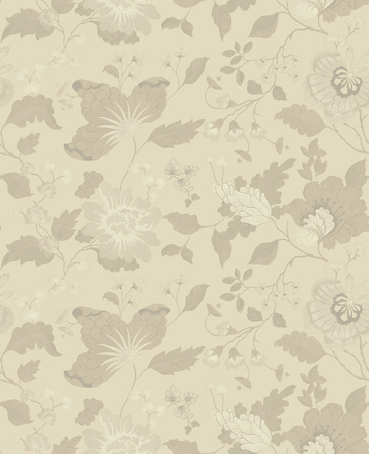 Vittoria Light Pink Floral Wallpaper by Sirpi Italian Silk Covers about 56.4 square feet 20.5-in by 33-ft long roll Unpasted 25.2 - Fabric Carolina -