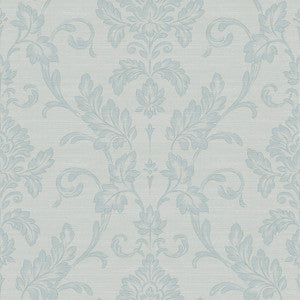 Antonella Light Blue Scroll Wallpaper by Sirpi