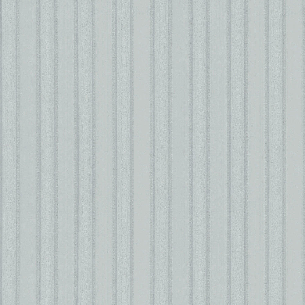 Zeta Light Blue Moire Stripe Wallpaper by Sirpi Italian Silk Covers about 57.5 square feet 20.9-in by 33-ft long roll Unpasted 0 - Fabric Carolina -