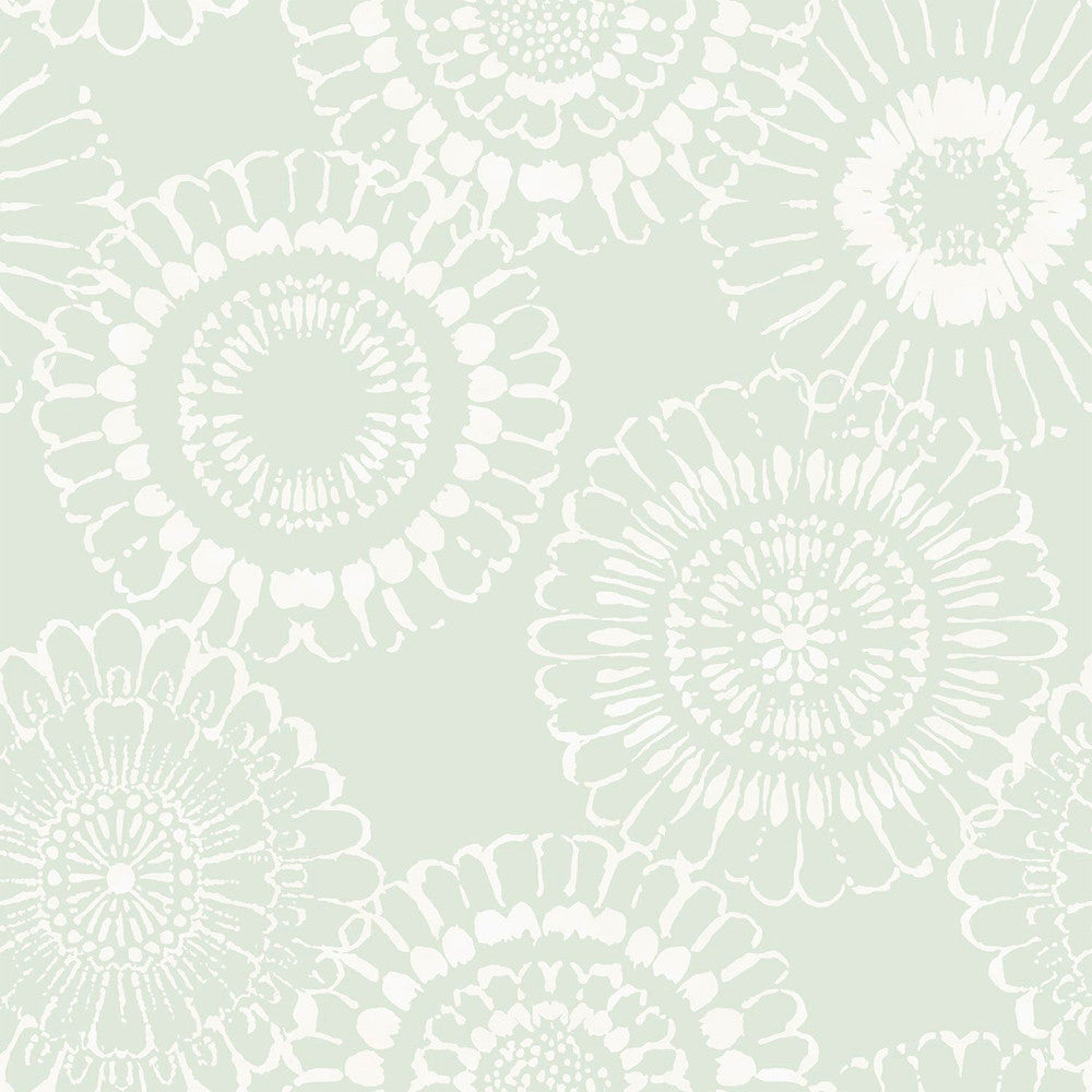 Sonnet Sage Floral Wallpaper by Chesapeake Fable Covers about 57.5 square feet 20.9-in by 33-ft long roll Unpasted 20.9 - Fabric Carolina -