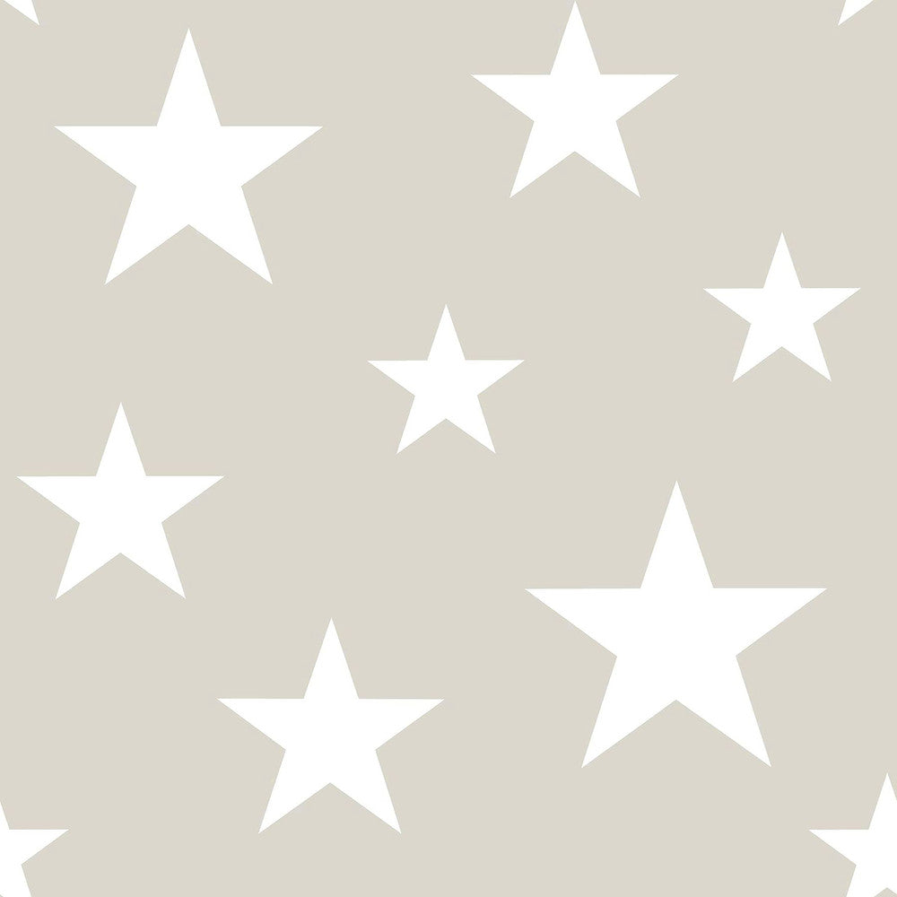 Amira Taupe Stars Wallpaper by Chesapeake Fable Covers about 57.5 square feet 20.9-in by 33-ft long roll Unpasted 20.9 - Fabric Carolina -