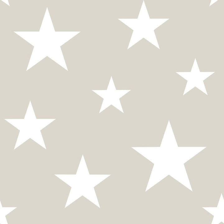 Amira Taupe Stars Wallpaper by Chesapeake Fable Covers about 57.5 square feet 20.9-in by 33-ft long roll Unpasted 20.9 - Fabric Carolina -
