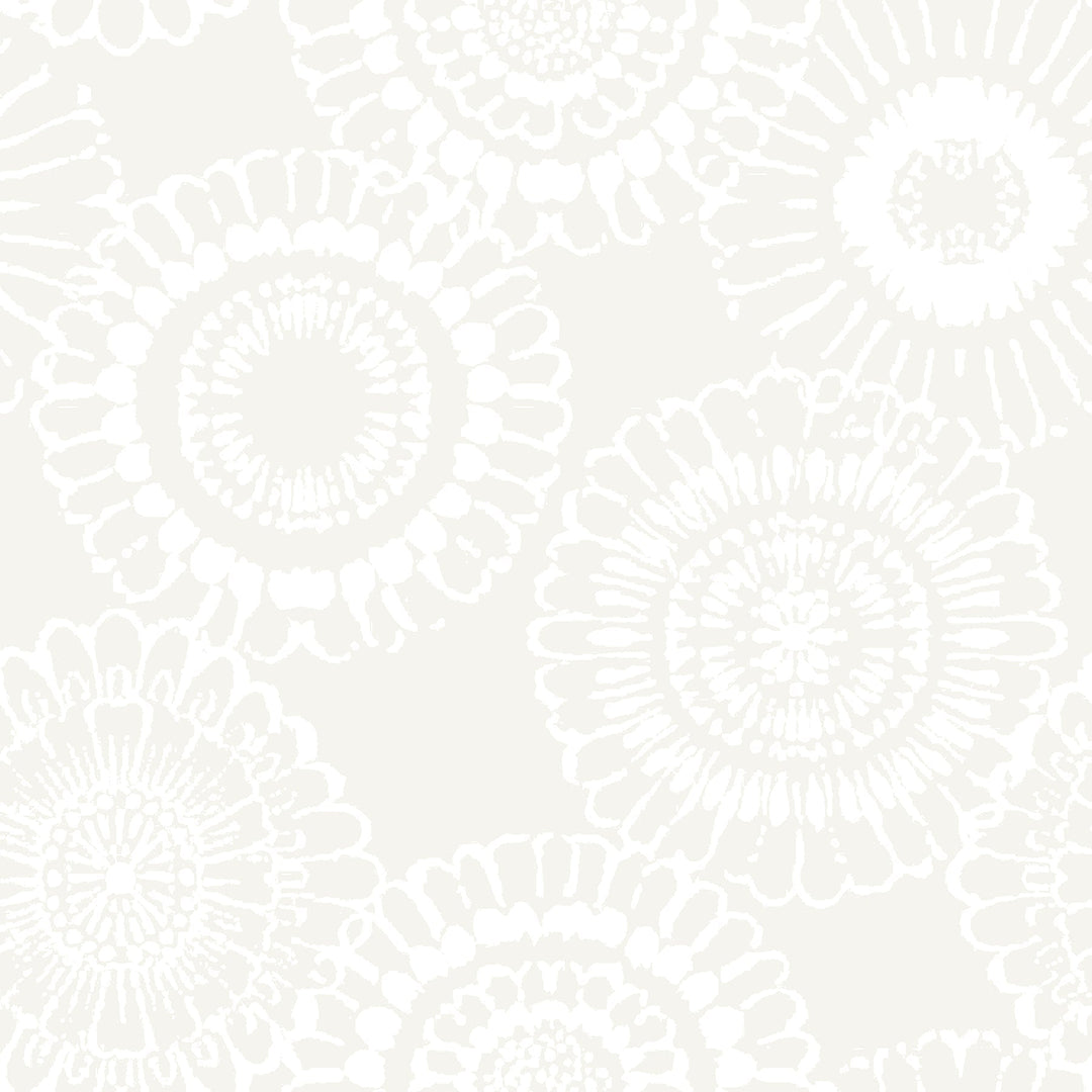Sonnet Platinum Floral Wallpaper by Chesapeake Designer