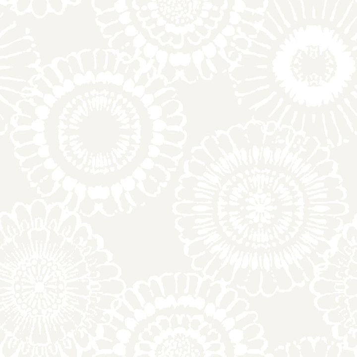 Sonnet Platinum Floral Wallpaper by Chesapeake Designer