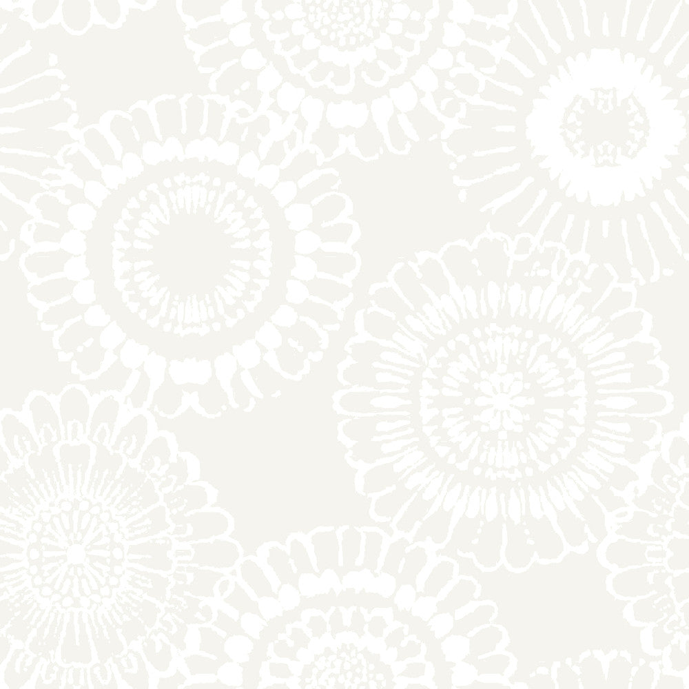Sonnet Platinum Floral Wallpaper by Chesapeake Fable Covers about 57.5 square feet 20.9-in by 33-ft long roll Unpasted 20.9 - Fabric Carolina -