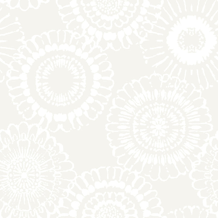 Sonnet Platinum Floral Wallpaper by Chesapeake Fable Covers about 57.5 square feet 20.9-in by 33-ft long roll Unpasted 20.9 - Fabric Carolina -
