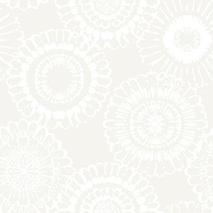 Sonnet Platinum Floral Wallpaper by Chesapeake