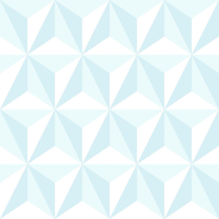 Adella Sky Blue Geometric Wallpaper by Chesapeake Fable Covers about 57.5 square feet 20.9-in by 33-ft long roll Unpasted 10.4 - Fabric Carolina -