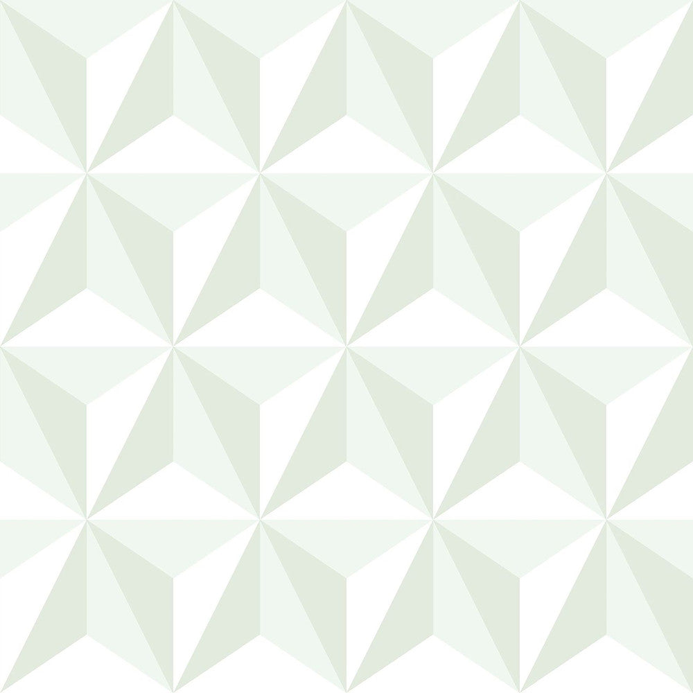 Adella Sage Geometric Wallpaper by Chesapeake Fable Covers about 57.5 square feet 20.9-in by 33-ft long roll Unpasted 10.4 - Fabric Carolina -