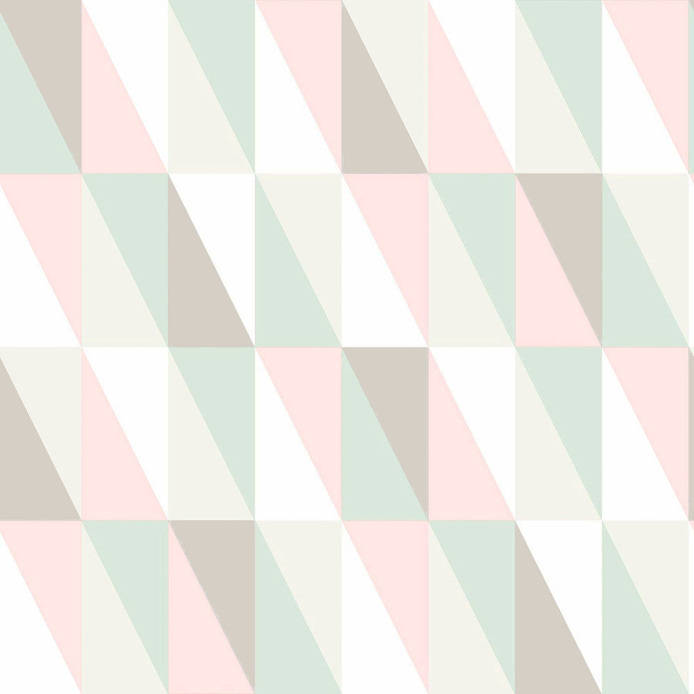 Inez Pastel Geometric Wallpaper by Chesapeake Fable Covers about 57.5 square feet 20.9-in by 33-ft long roll Unpasted 20.9 - Fabric Carolina -