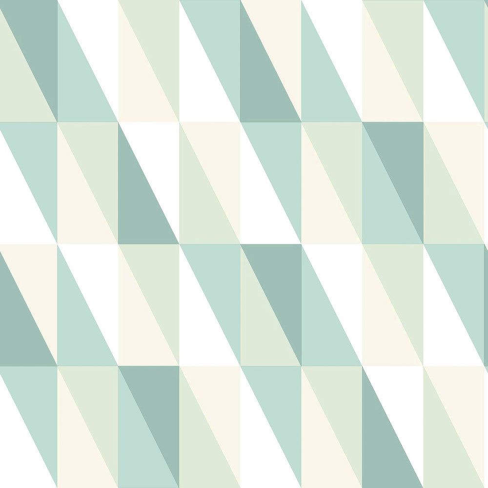 Inez Teal Geometric Wallpaper by Chesapeake Fable Covers about 57.5 square feet 20.9-in by 33-ft long roll Unpasted 20.9 - Fabric Carolina -