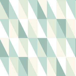 Inez Teal Geometric Wallpaper by Chesapeake