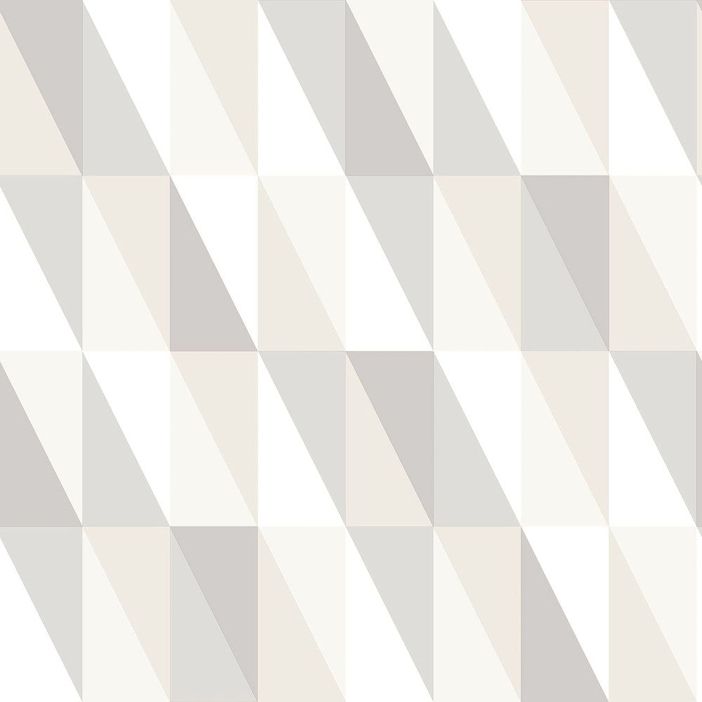 Inez Neutral Geometric Wallpaper by Chesapeake Fable Covers about 57.5 square feet 20.9-in by 33-ft long roll Unpasted 20.9 - Fabric Carolina -