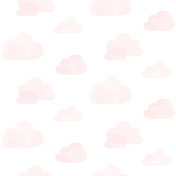 Irie Pink Clouds Wallpaper by Chesapeake Fable Covers about 57.5 square feet 20.9-in by 33-ft long roll Unpasted 20.9 - Fabric Carolina -