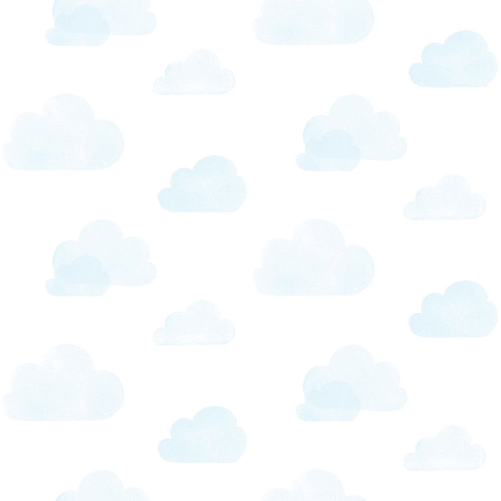 Irie Blue Clouds Wallpaper by Chesapeake Fable Covers about 57.5 square feet 20.9-in by 33-ft long roll Unpasted 10.4 - Fabric Carolina -