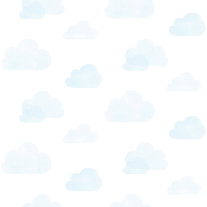 Irie Blue Clouds Wallpaper by Chesapeake Fable Covers about 57.5 square feet 20.9-in by 33-ft long roll Unpasted 10.4 - Fabric Carolina -