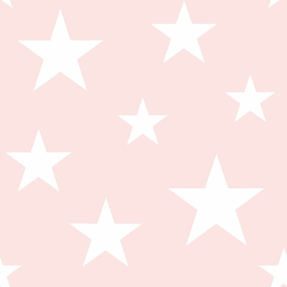 Amira Pink Stars Wallpaper by Chesapeake Fable Covers about 57.5 square feet 20.9-in by 33-ft long roll Unpasted 20.9 - Fabric Carolina -
