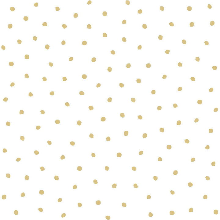 Pixie Gold Dots Wallpaper by Chesapeake Fable Covers about 57.5 square feet 20.9-in by 33-ft long roll Unpasted 20.9 - Fabric Carolina -