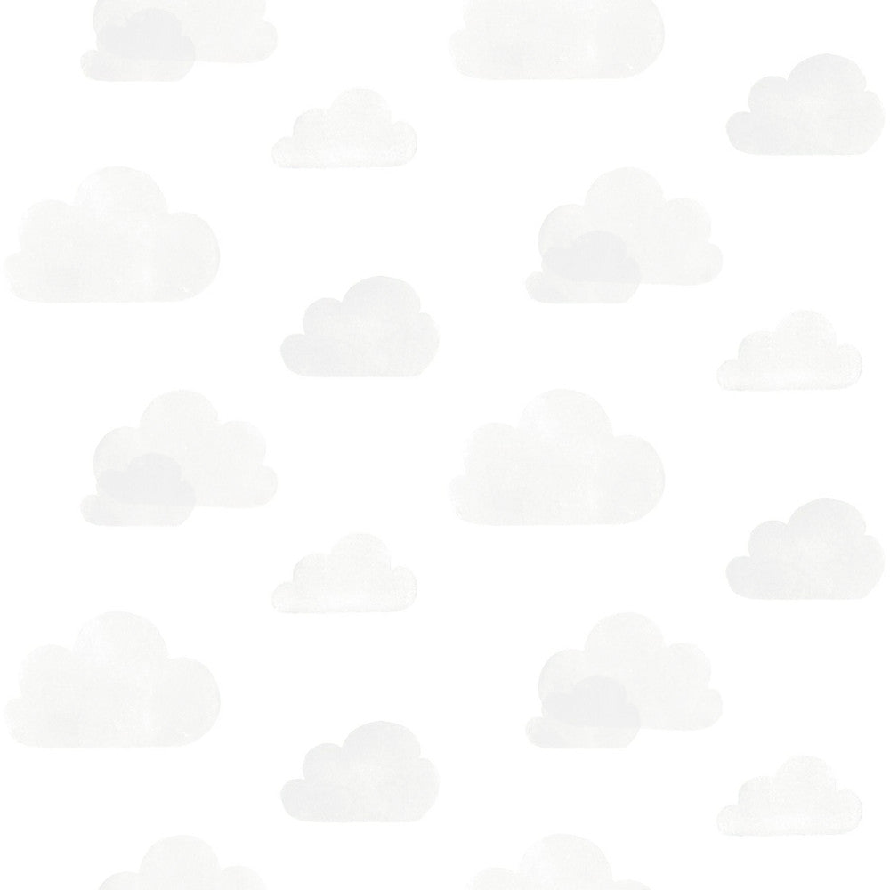 Irie Grey Clouds Wallpaper by Chesapeake Fable Covers about 57.5 square feet 20.9-in by 33-ft long roll Unpasted 10.4 - Fabric Carolina -