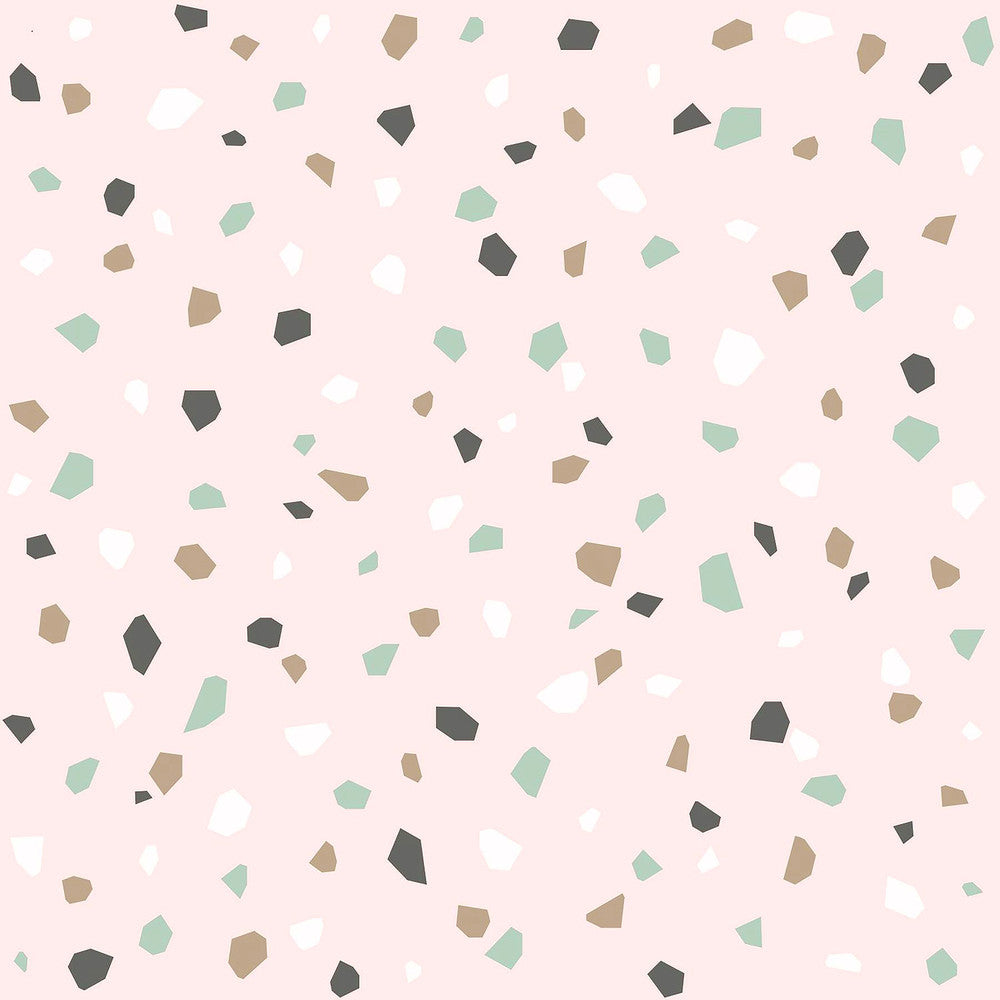 Ona Pink Terrazzo Wallpaper by Chesapeake Fable Covers about 57.5 square feet 20.9-in by 33-ft long roll Unpasted 10.4 - Fabric Carolina -