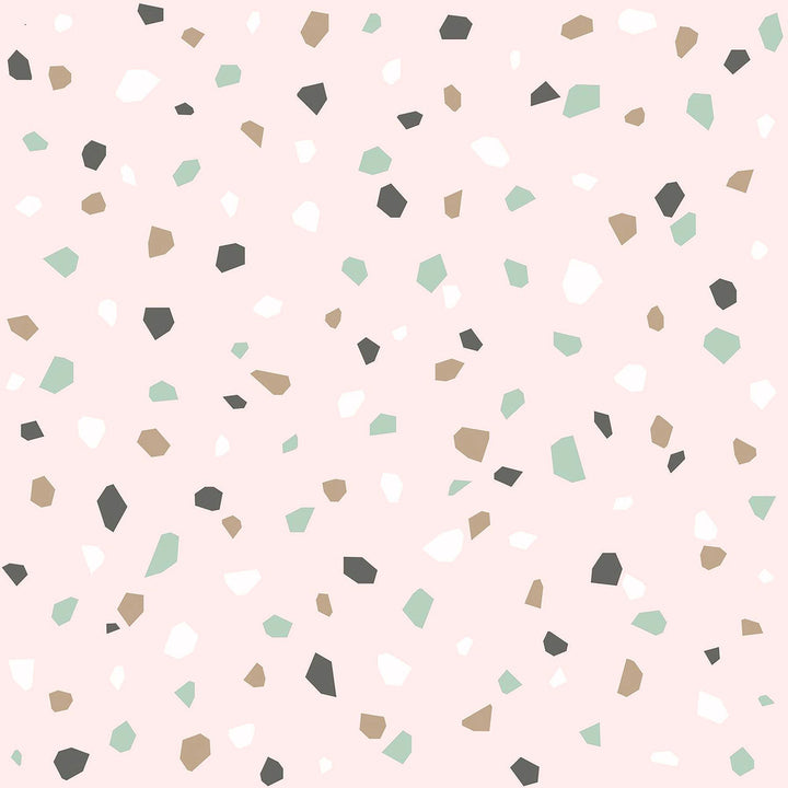 Ona Pink Terrazzo Wallpaper by Chesapeake Fable Covers about 57.5 square feet 20.9-in by 33-ft long roll Unpasted 10.4 - Fabric Carolina -