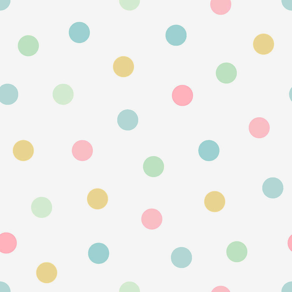 Jubilee Multicolor Dots Wallpaper by Chesapeake Fable Covers about 57.5 square feet 20.9-in by 33-ft long roll Unpasted 20.9 - Fabric Carolina -