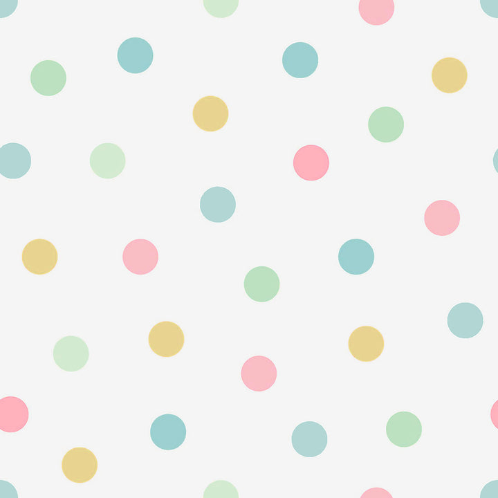 Jubilee Multicolor Dots Wallpaper by Chesapeake Fable Covers about 57.5 square feet 20.9-in by 33-ft long roll Unpasted 20.9 - Fabric Carolina -