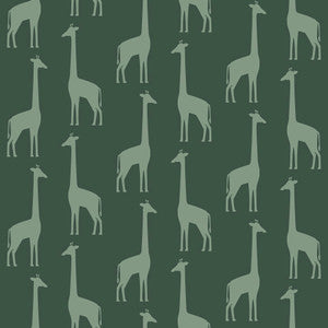 Vivi Teal Giraffe Wallpaper by Chesapeake