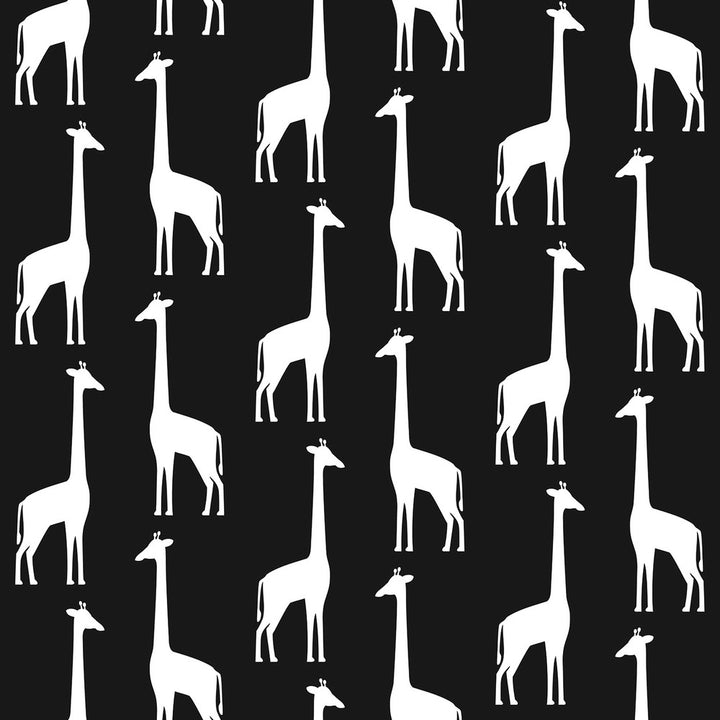 Vivi Black Giraffe Wallpaper by Chesapeake Fable Covers about 57.5 square feet 20.9-in by 33-ft long roll Unpasted 5.2 - Fabric Carolina -