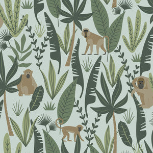 Kiki Green Monkeys Wallpaper by Chesapeake