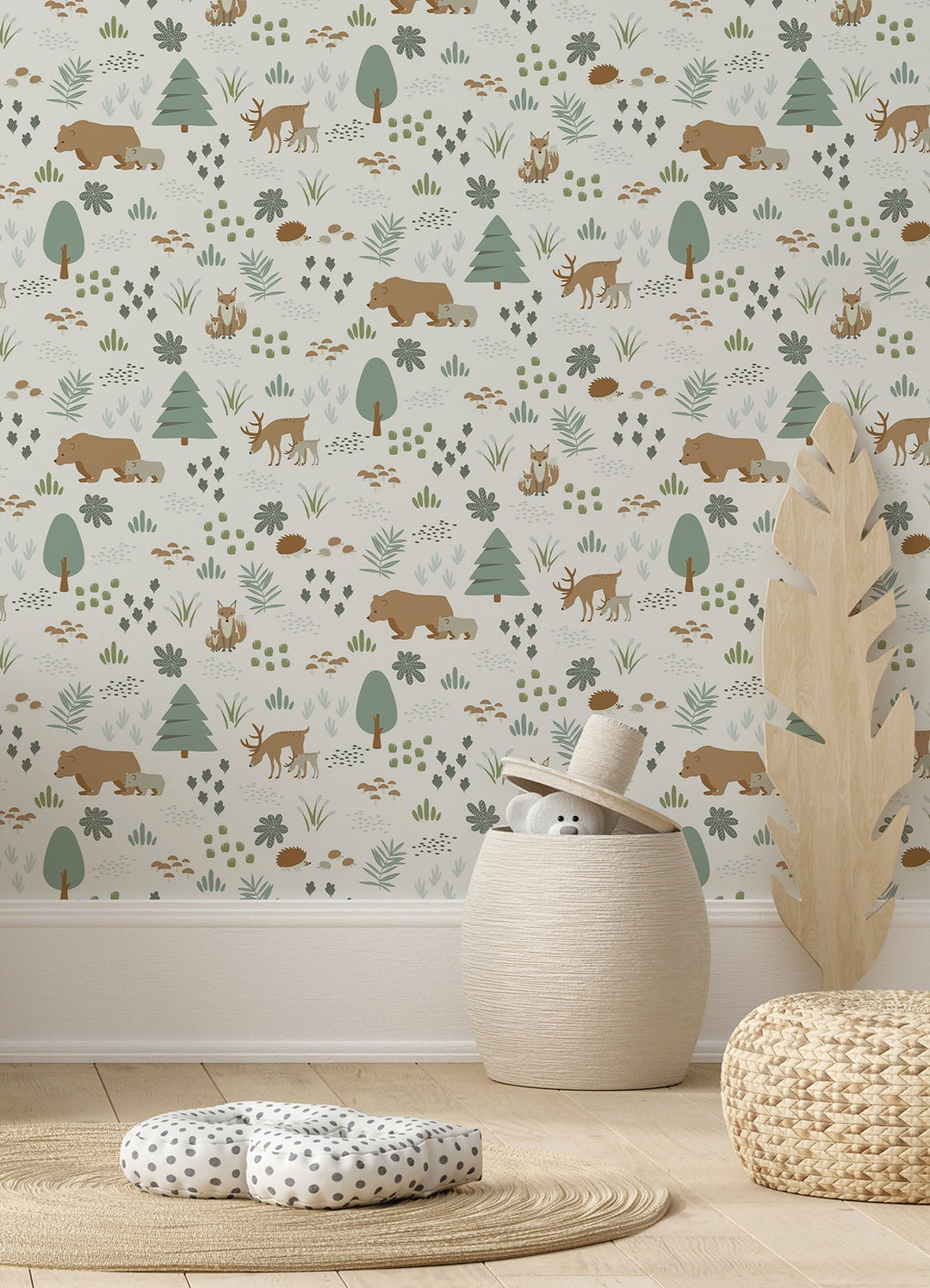 Finola Moss Bears Wallpaper by Chesapeake Designer