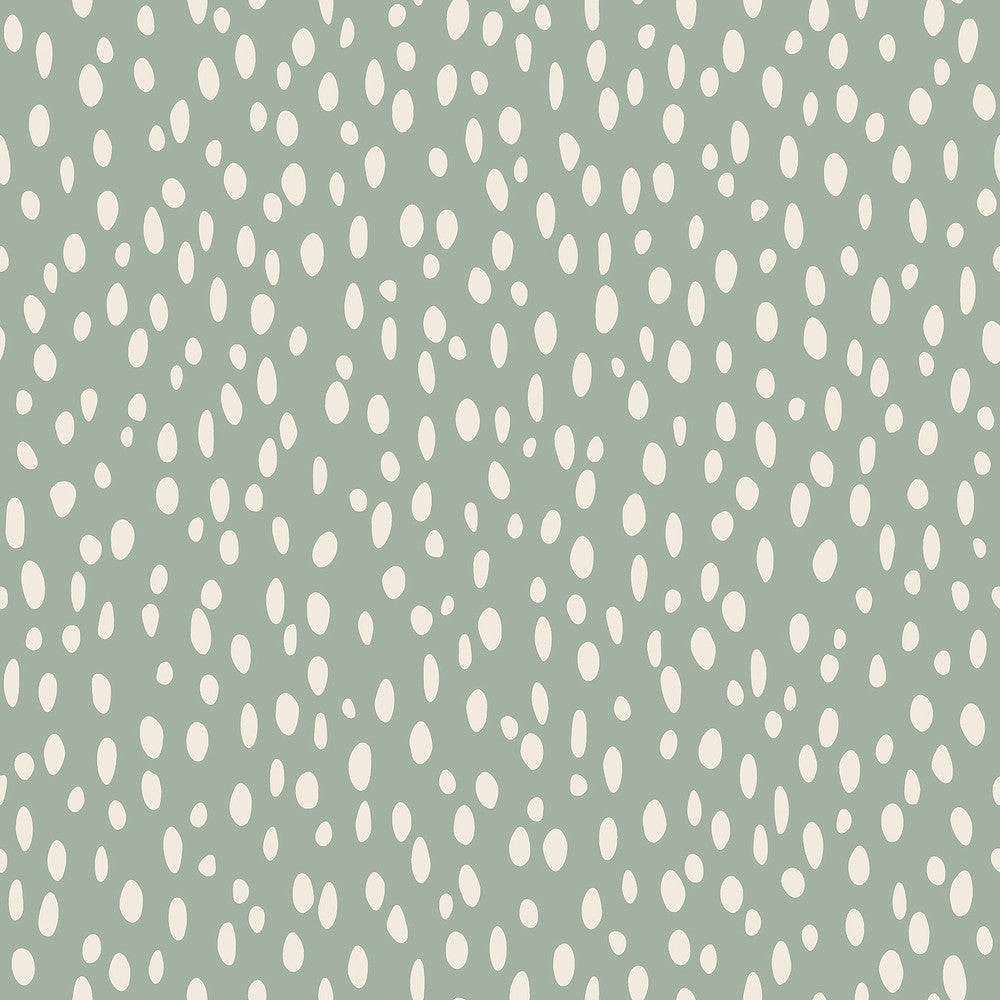 Willa Moss Dots Wallpaper by Chesapeake Fable Covers about 57.5 square feet 20.9-in by 33-ft long roll Unpasted 20.9 - Fabric Carolina -