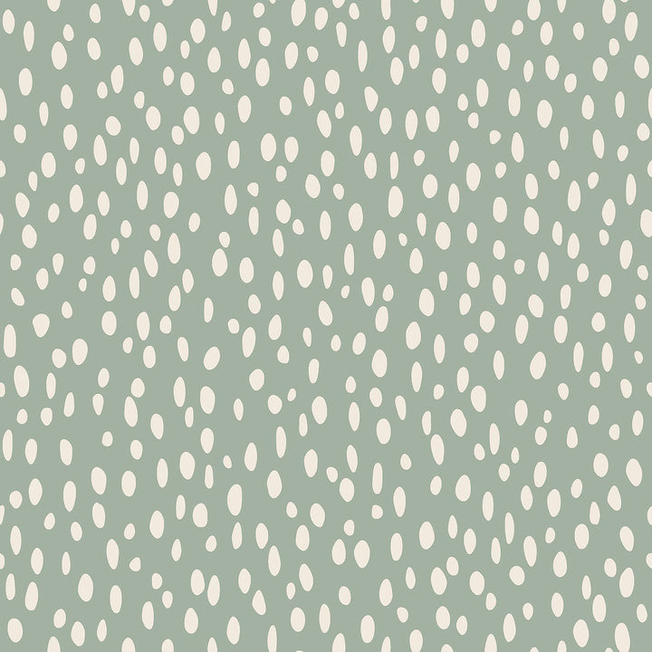 Willa Moss Dots Wallpaper by Chesapeake Fable Covers about 57.5 square feet 20.9-in by 33-ft long roll Unpasted 20.9 - Fabric Carolina -