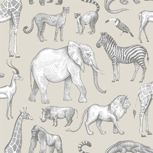 Kenji Taupe Safari Wallpaper by Chesapeake