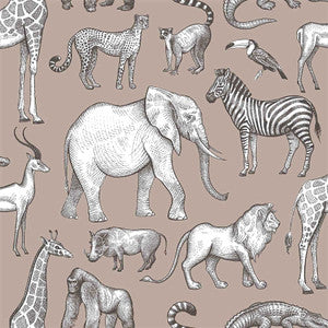 Kenji Light Brown Safari Wallpaper by Chesapeake