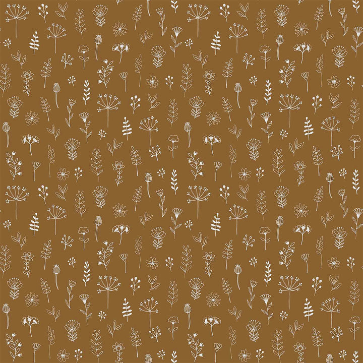 Tatula Chestnut Floral Wallpaper by Chesapeake Fable Covers about 57.5 square feet 20.9-in by 33-ft long roll Unpasted 10.4 - Fabric Carolina -