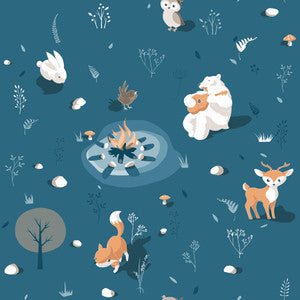 Jesper Blue Campfire Wallpaper by Chesapeake