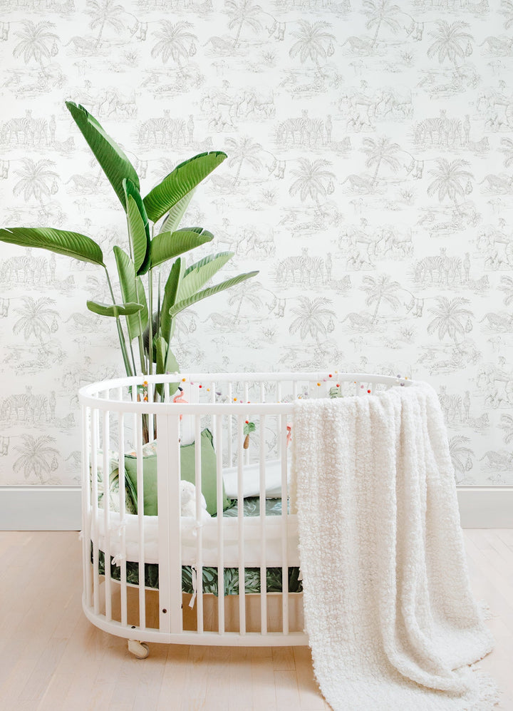 Boheme Platinum Animals Wallpaper by Chesapeake Designer