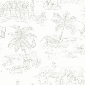 Boheme Platinum Animals Wallpaper by Chesapeake