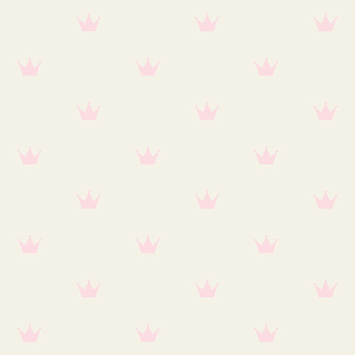 Bea Light Pink Crowns Wallpaper by Chesapeake Fable Covers about 57.5 square feet 20.9-in by 33-ft long roll Unpasted 5.2 - Fabric Carolina -