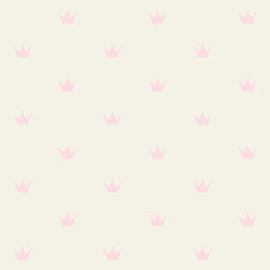 Bea Light Pink Crowns Wallpaper by Chesapeake