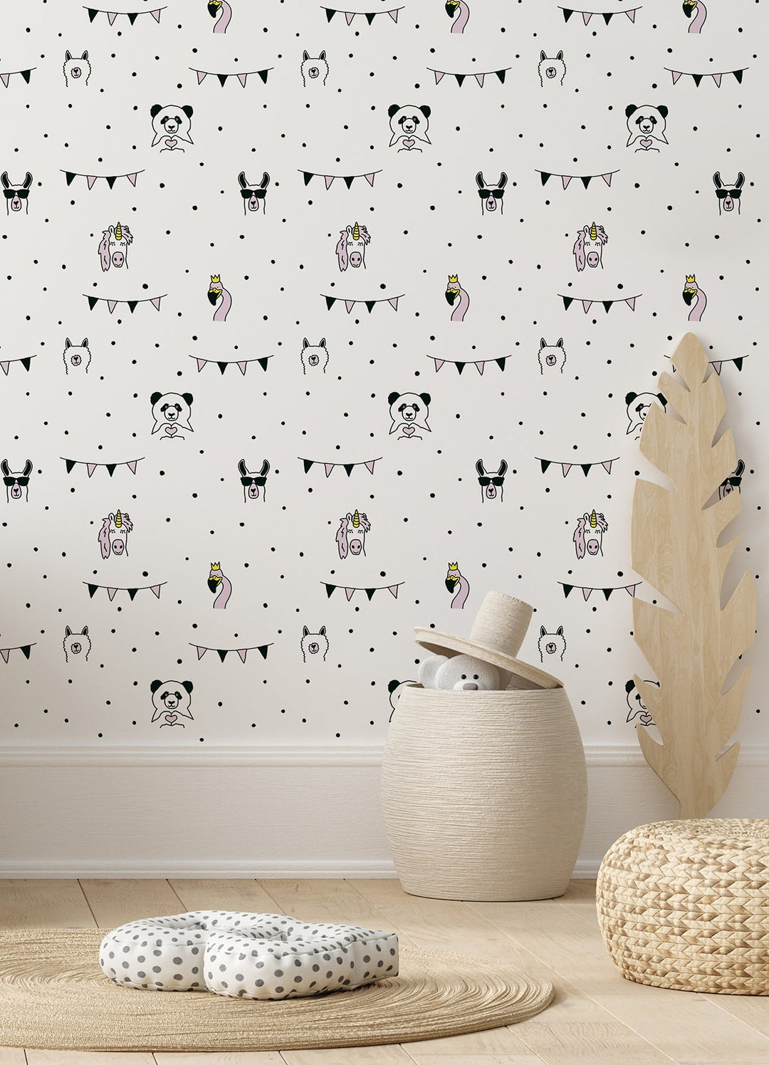 Orlow Pink Llama Wallpaper by Chesapeake Designer