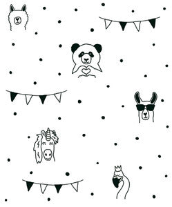 Orlow Black Llama Wallpaper by Chesapeake