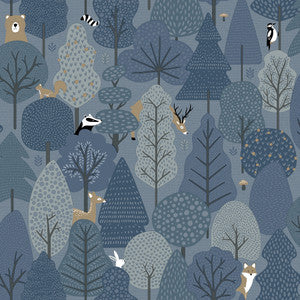 Quillen Indigo Forest Wallpaper by Chesapeake